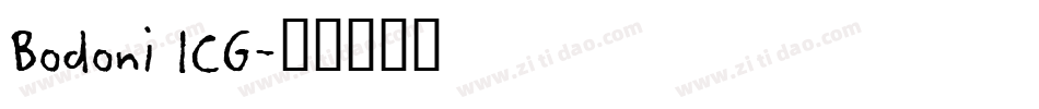 Bodoni ICG字体转换